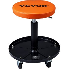 VEVOR Mechanic Stool, 250 LBS Rolling Pneumatic Creeper Garage/Shop Seat, Adjustable Height 22 in-28 in Padded Rolling Workshop Stool with Tool T